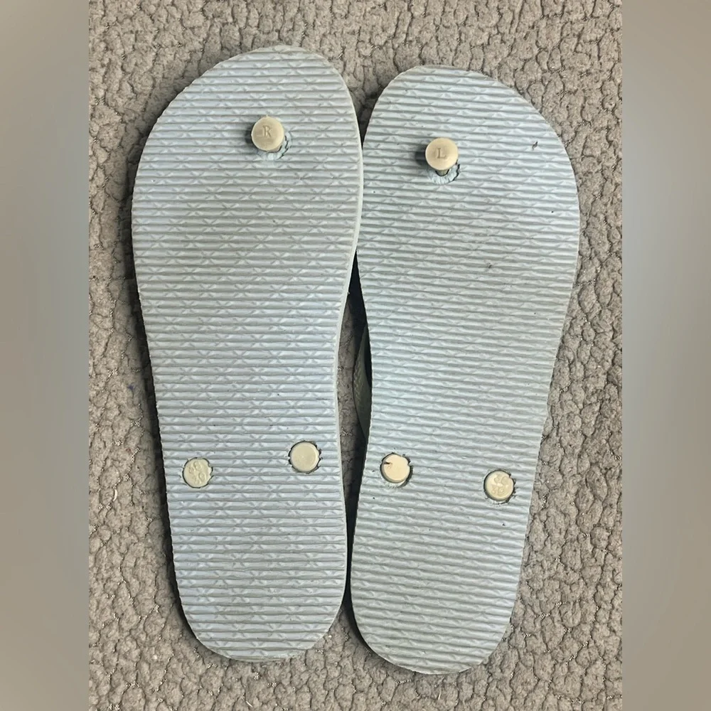Disney‎ Cinderella Comic Flip Flops Blue Womens Size 8.5